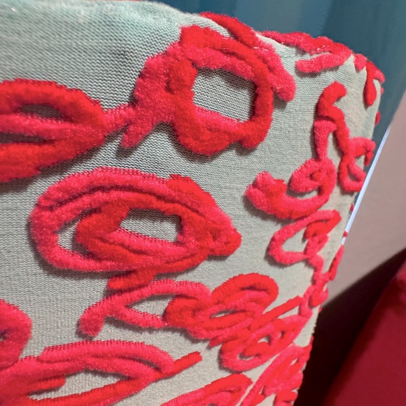 Pink Lucite Acrylic Lamp with Custom Lamp Shade 3D Raised Art Design Blue Pink - Picture 4 of 6